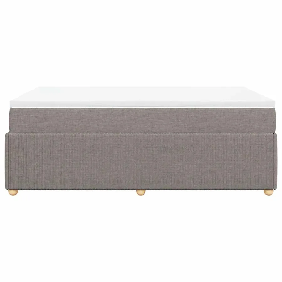 Sommier à lattes de lit avec matelas taupe 120x190 cm tissu - 5