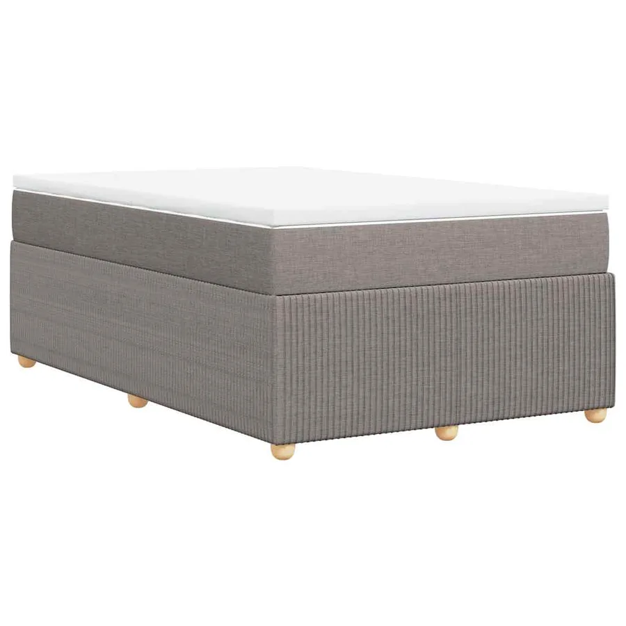 Sommier à lattes de lit avec matelas taupe 120x190 cm tissu - 6