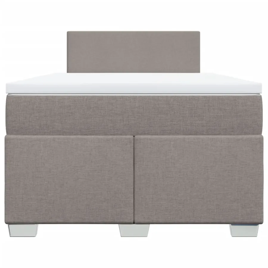 Sommier à lattes de lit avec matelas taupe 120x190 cm tissu - 6