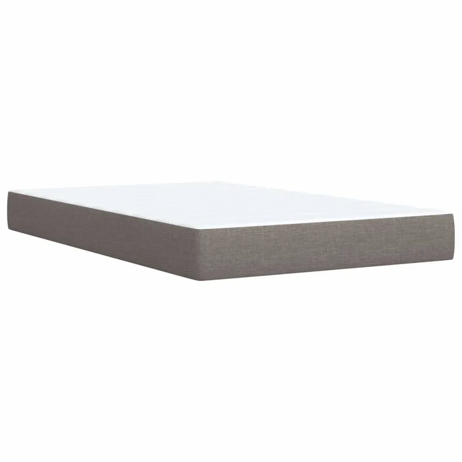 Sommier à lattes de lit avec matelas taupe 120x190 cm tissu - 9