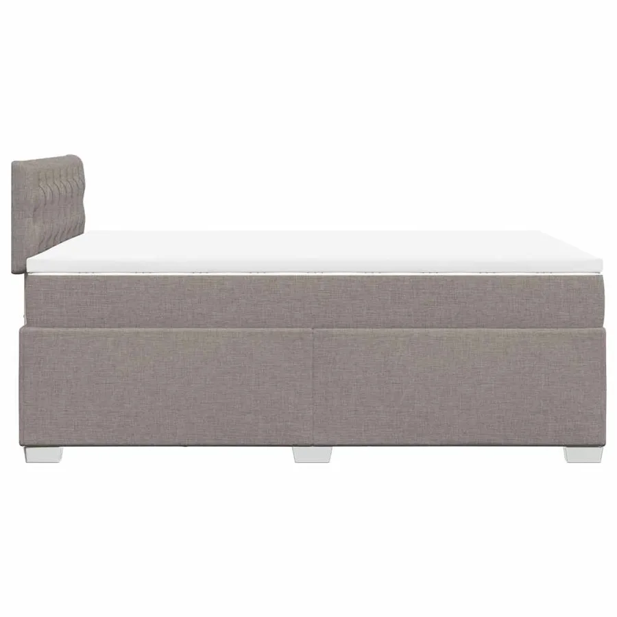 Sommier à lattes de lit avec matelas taupe 120x190 cm tissu - 5