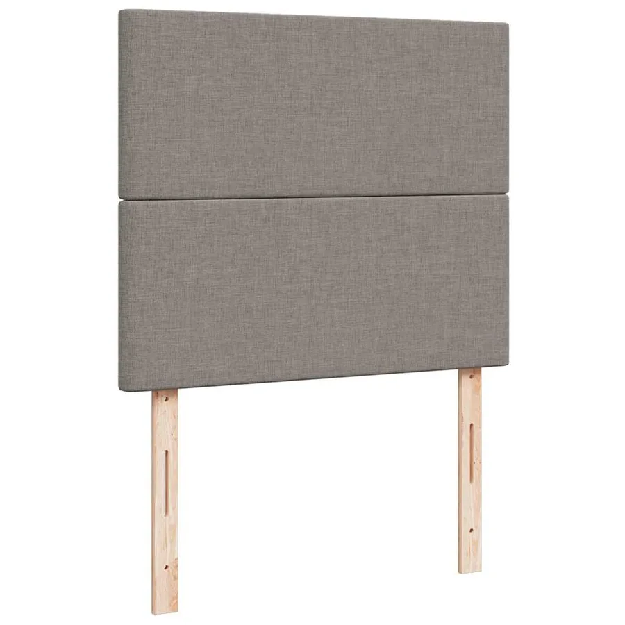 Sommier à lattes de lit avec matelas taupe 120x190 cm tissu - 7
