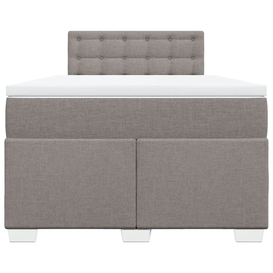 Sommier à lattes de lit avec matelas taupe 120x190 cm tissu - 6