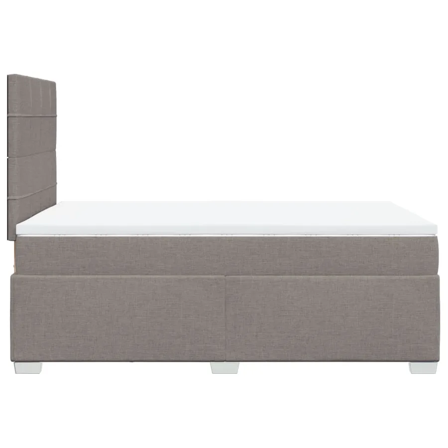Sommier à lattes de lit avec matelas taupe 120x190 cm tissu - 11