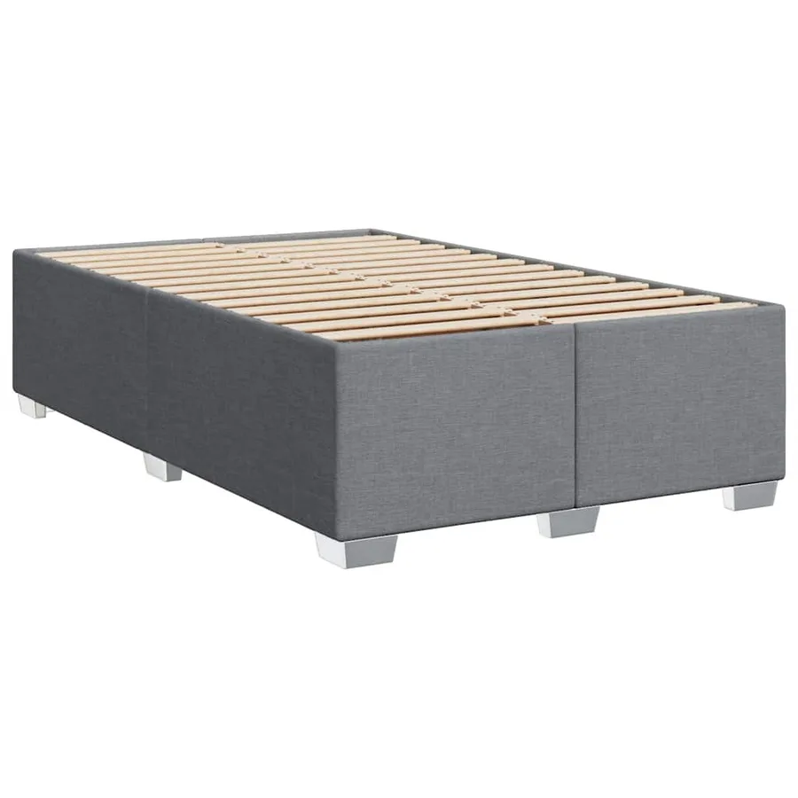 Sommier à lattes de lit et matelas gris clair 120x190 cm tissu - 8