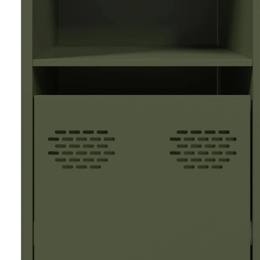 Buffet vert olive 135x39x73,5 cm acier laminé à froid - 10