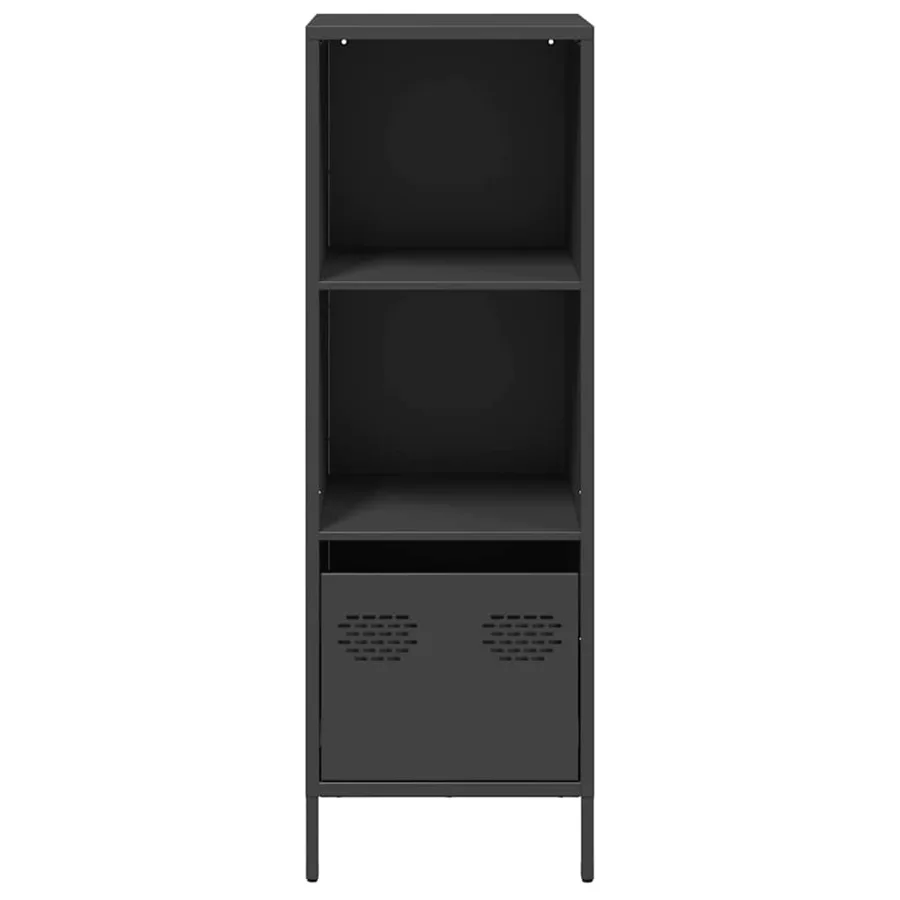 Buffet haut noir 35x39x103,5 cm acier - 5