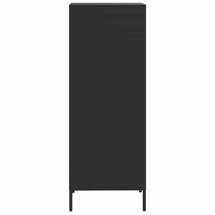 Buffet haut noir 35x39x103,5 cm acier - 6