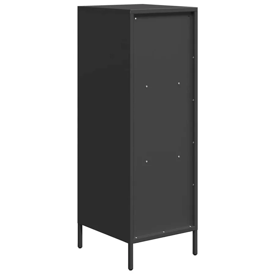 Buffet haut noir 35x39x103,5 cm acier - 7
