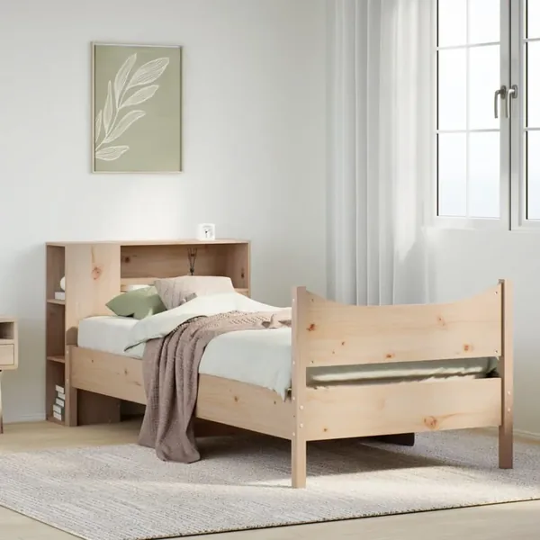 Cadre de lit sans matelas 75x190 cm bois de pin massif
