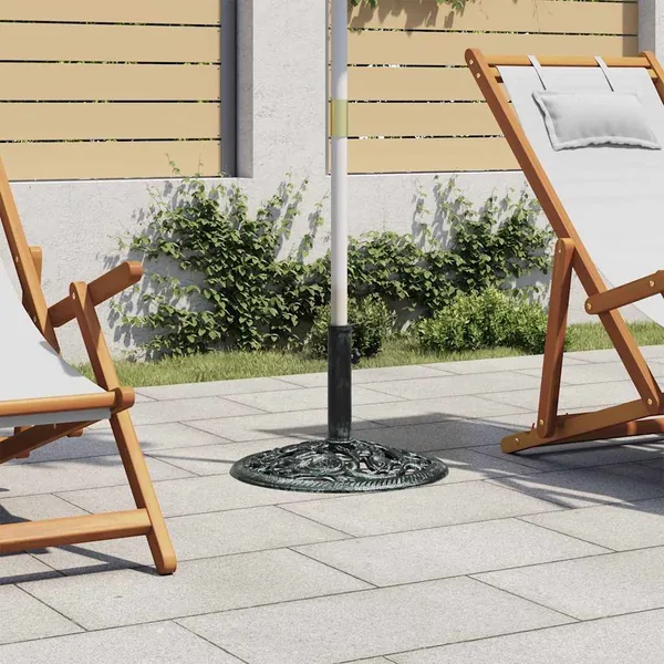 Socle de parasol Vert 9 kg 40 cm Fonte