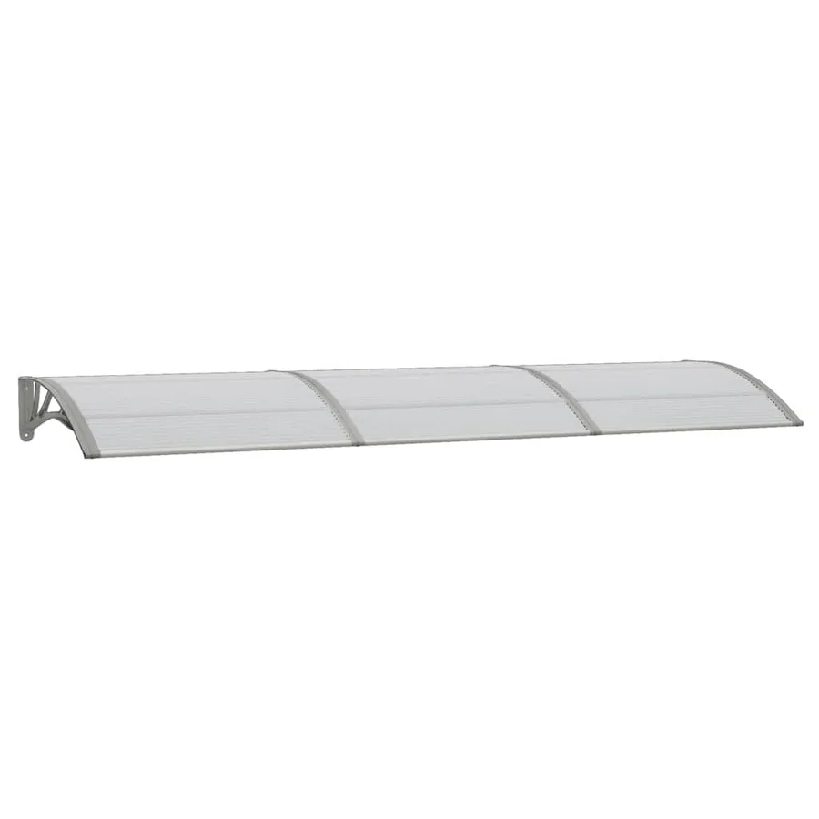 Auvent de porte Gris 300x75 cm Polycarbonate - 2