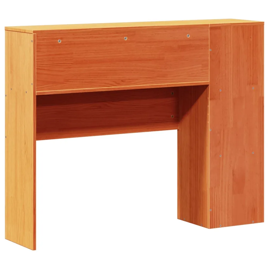 Tête de lit avec rangement cire marron 100cm bois massif de pin - 6