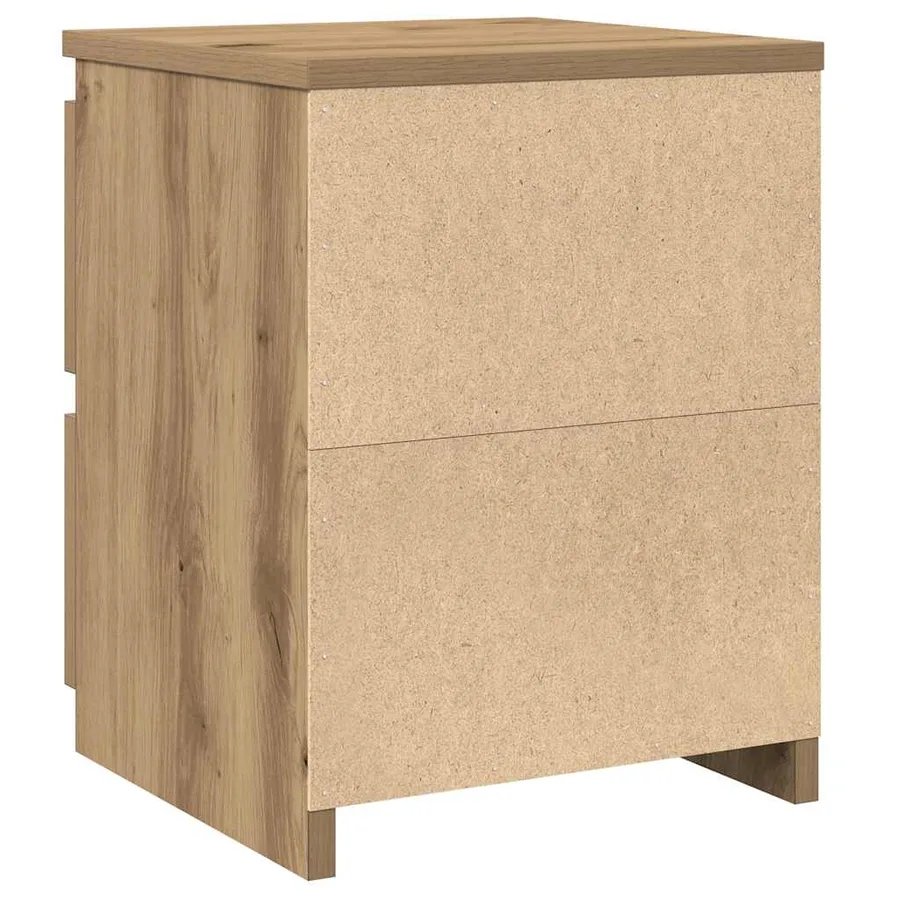 Tables de chevet 2 pcs chêne artisanal bois d'ingénierie - 7