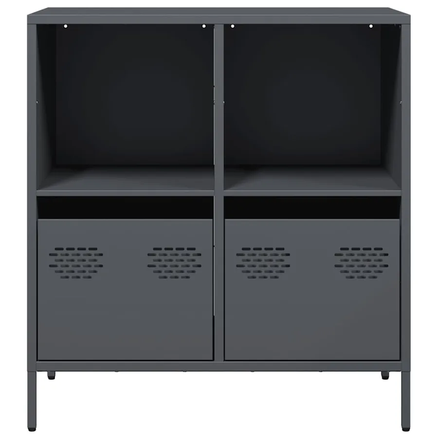 Buffet anthracite 68x39x73,5 cm acier laminé à froid - 4