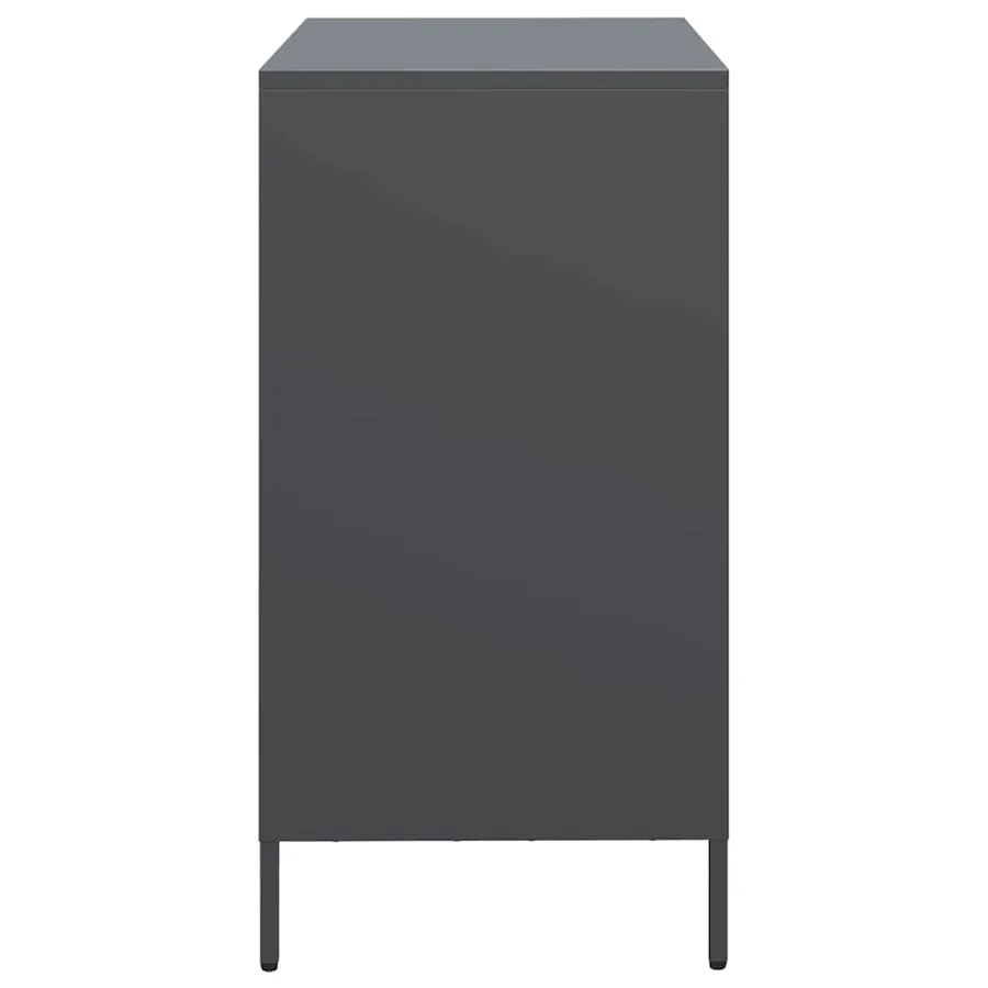 Buffet anthracite 68x39x73,5 cm acier laminé à froid - 6