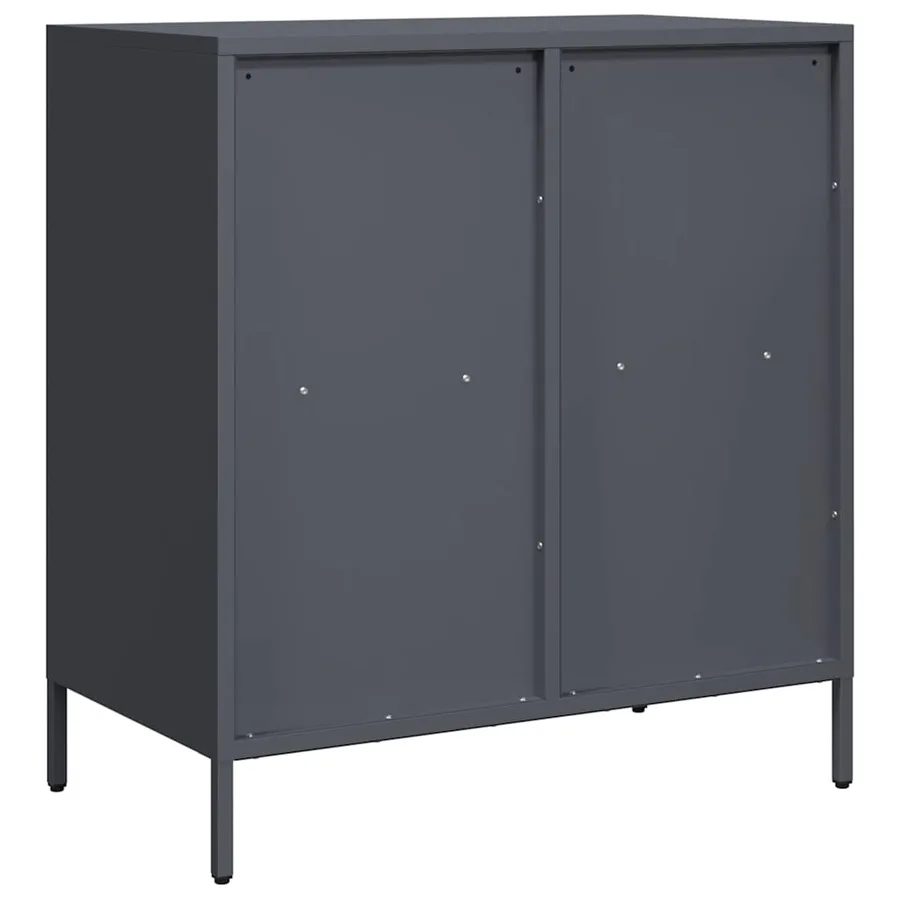 Buffet anthracite 68x39x73,5 cm acier laminé à froid - 7