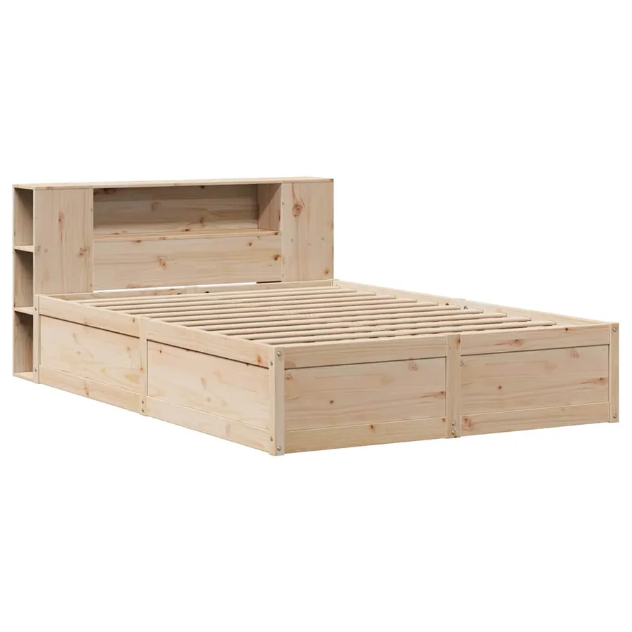 Cadre de lit sans matelas 135x190 cm bois de pin massif - 3