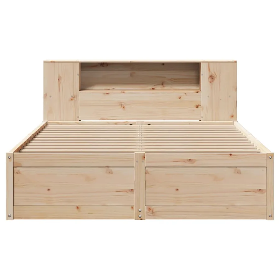 Cadre de lit sans matelas 135x190 cm bois de pin massif - 4