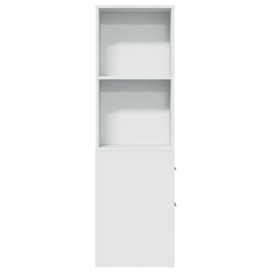 Armoire de salle de bain étroite avec roulettes blanc - 4