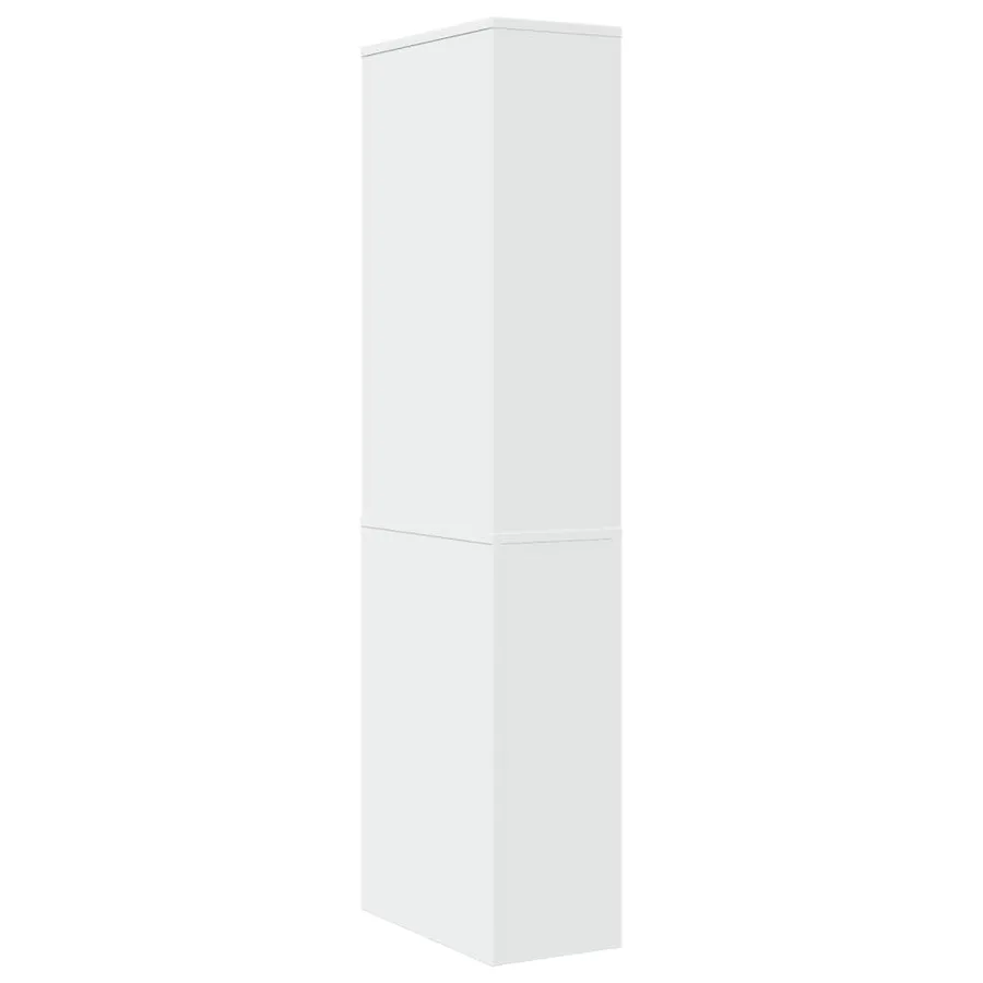 Armoire de salle de bain étroite avec roulettes blanc - 6