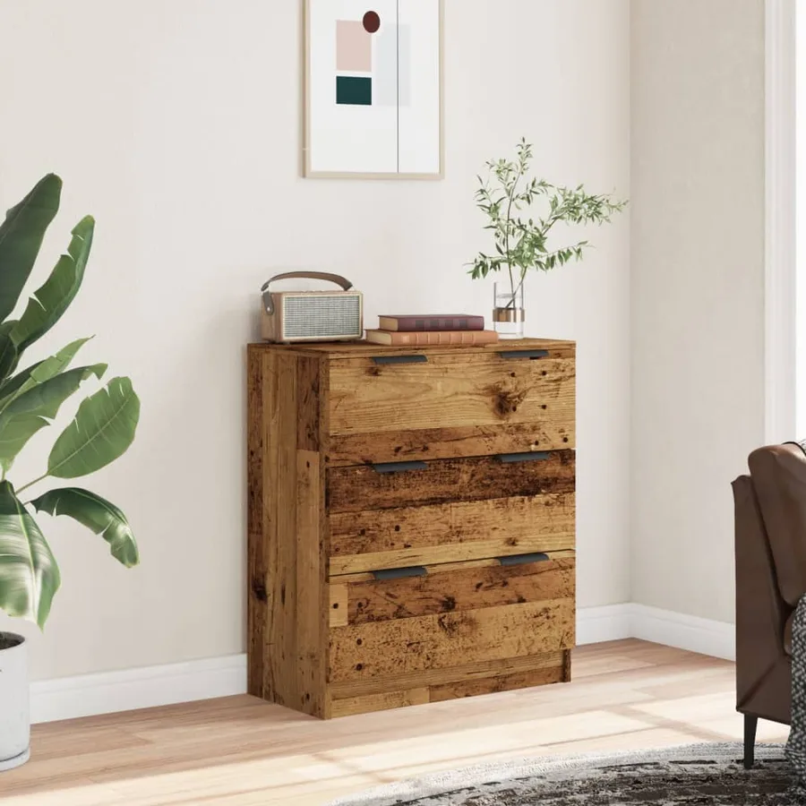 Buffet vieux bois 60x30x70 cm bois d'ingénierie - 3