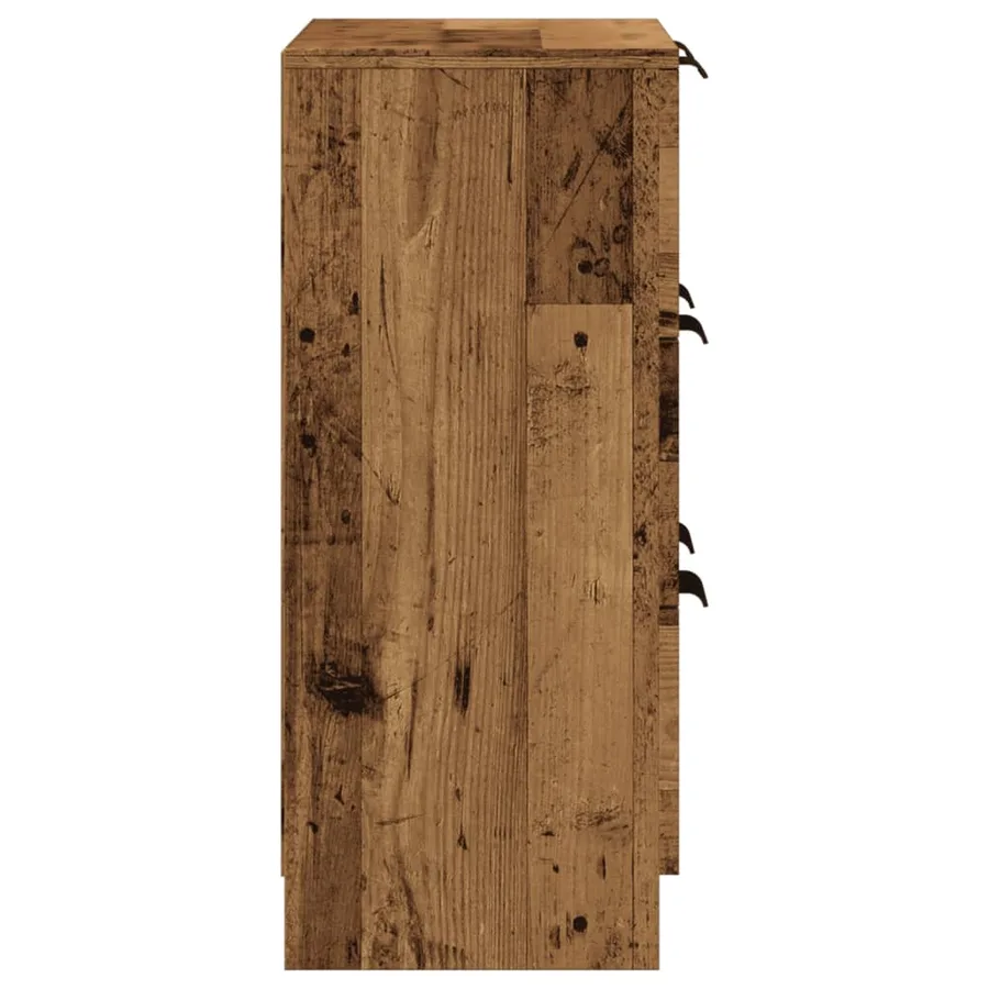 Buffet vieux bois 60x30x70 cm bois d'ingénierie - 5