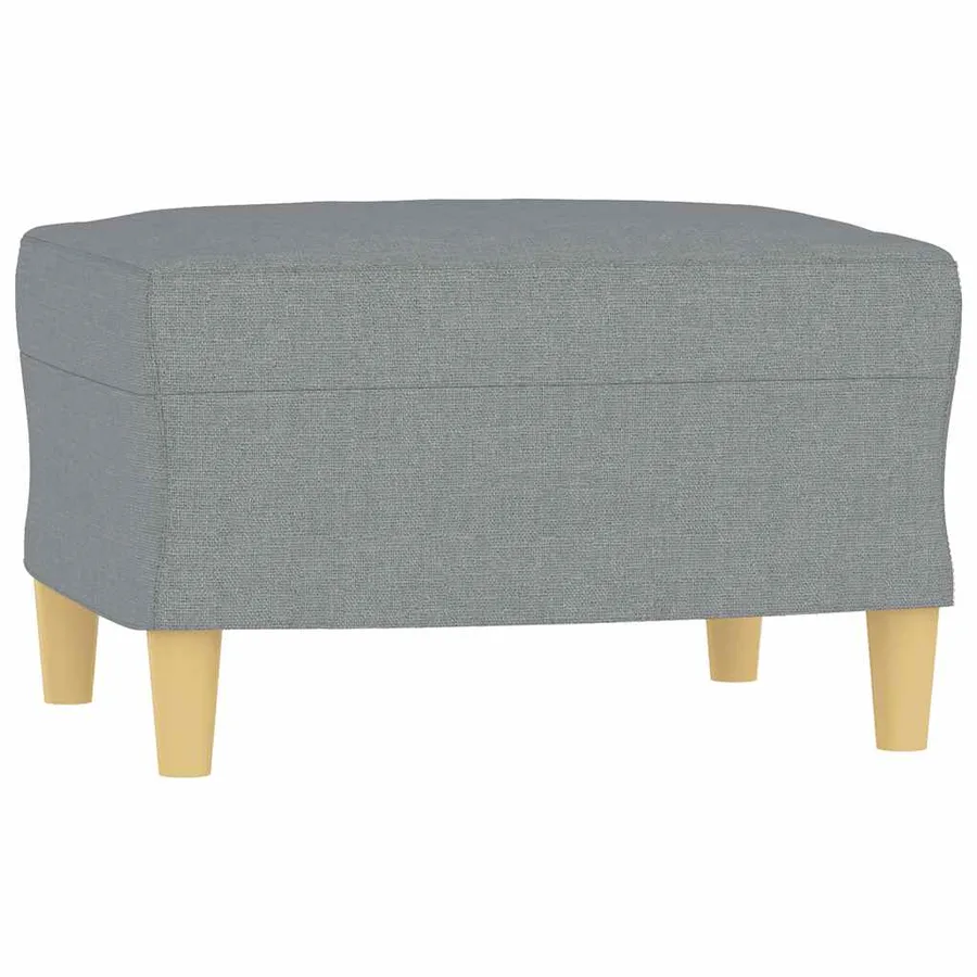 Repose-pied Gris clair 60x50x41 cm Tissu - 2