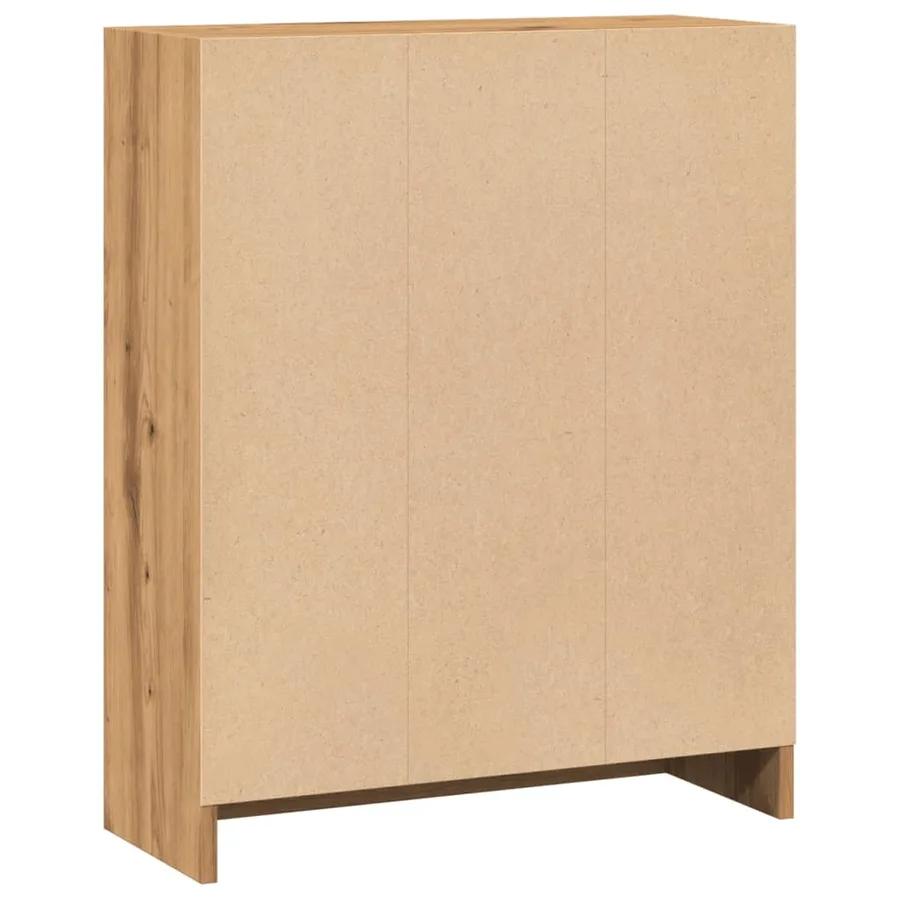 Bibliothèque chêne artisanal 60x24x76 cm bois d'ingénierie - 5