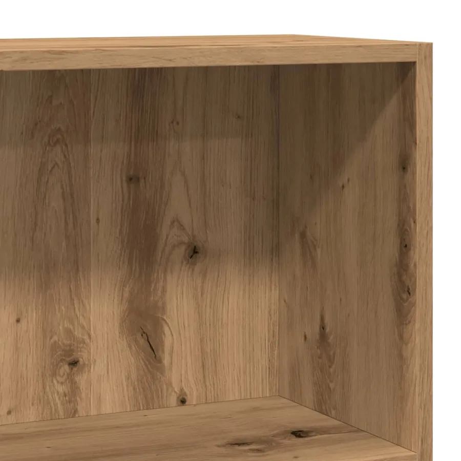 Bibliothèque chêne artisanal 60x24x76 cm bois d'ingénierie - 7