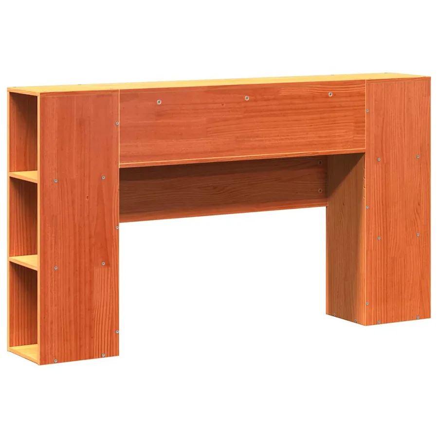 Tête de lit avec rangement cire marron 150cm bois massif de pin - 6