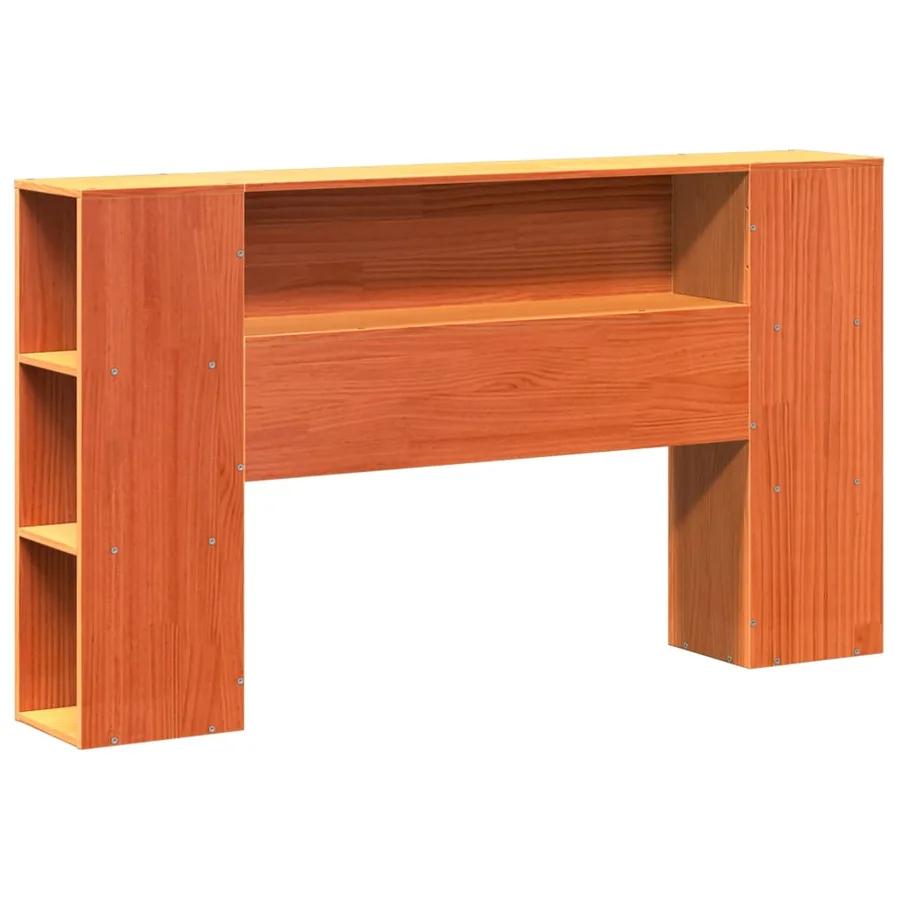 Cadre de lit sans matelas cire marron 150x200cm bois pin massif - 6