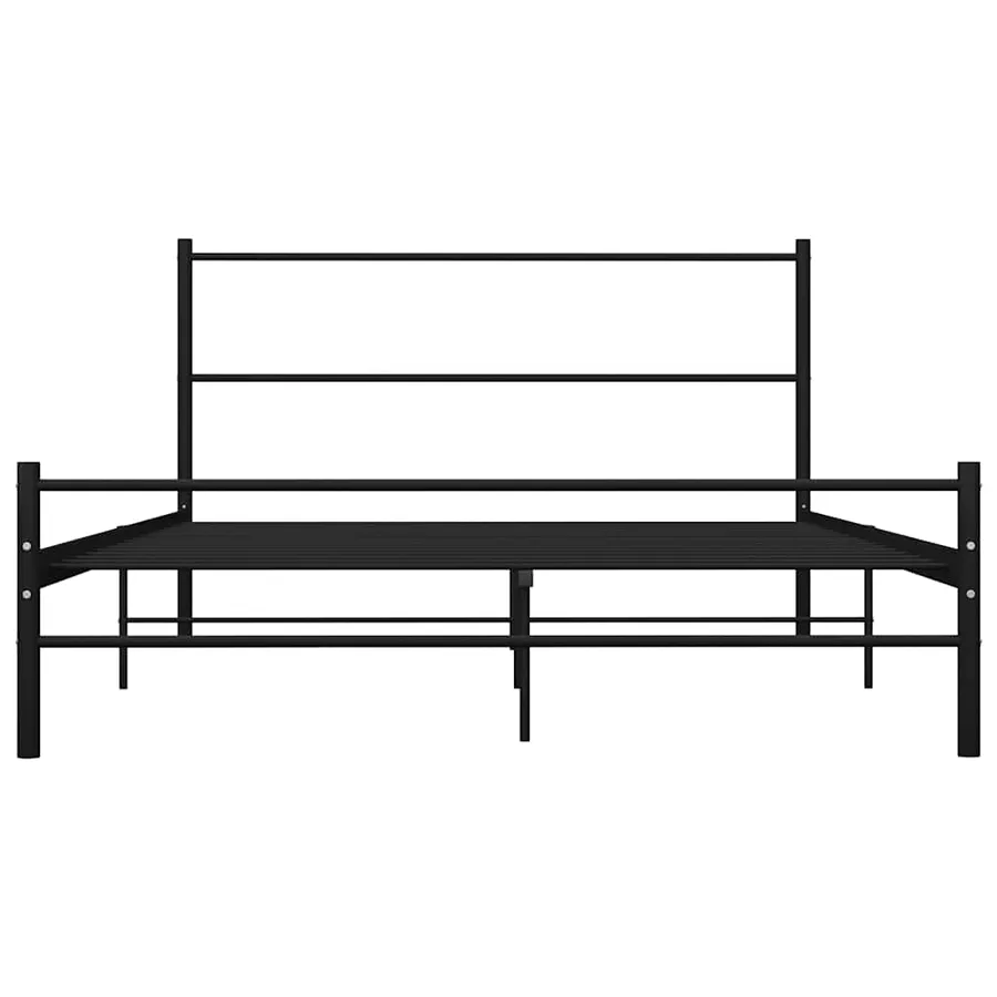 Cadre de lit sans matelas noir métal 120x200 cm - 3