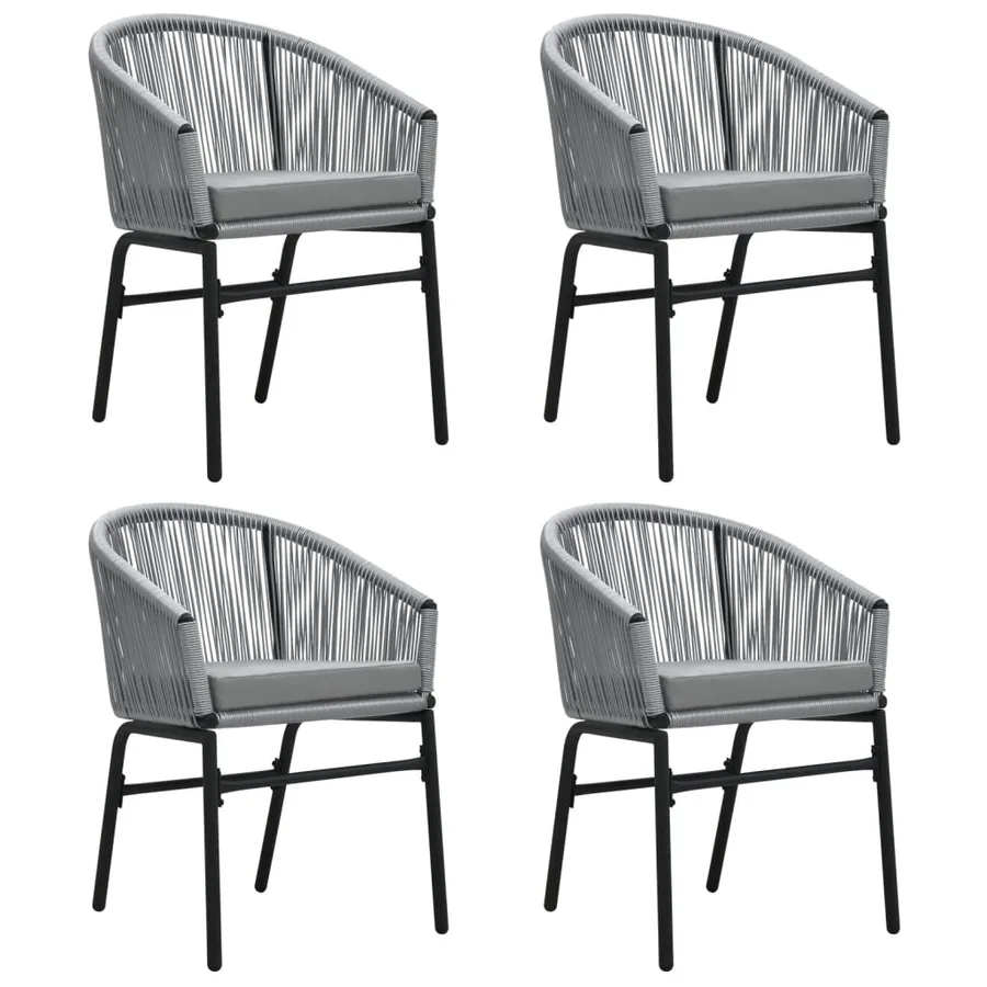 Ensemble à manger de jardin 5 pcs Gris - 3