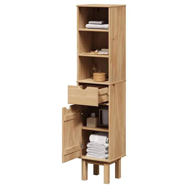 Armoire de salle de bain OTTA 35x30x159 cm bois massif de pin