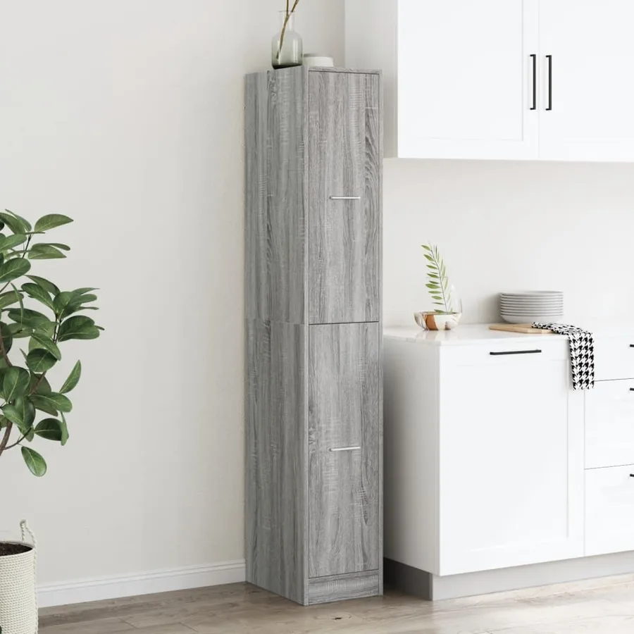 Armoire apothicaire sonoma gris 30x41x174,5cm bois d'ingénierie - 3