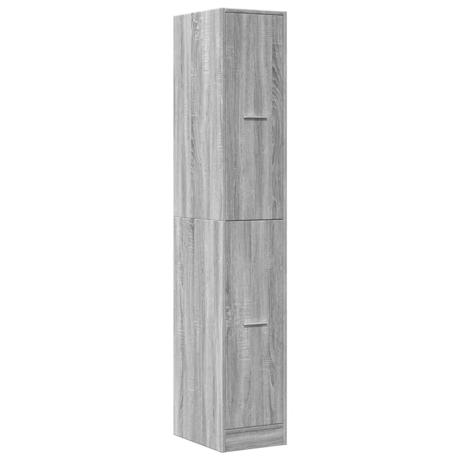 Armoire apothicaire sonoma gris 30x41x174,5cm bois d'ingénierie - 4