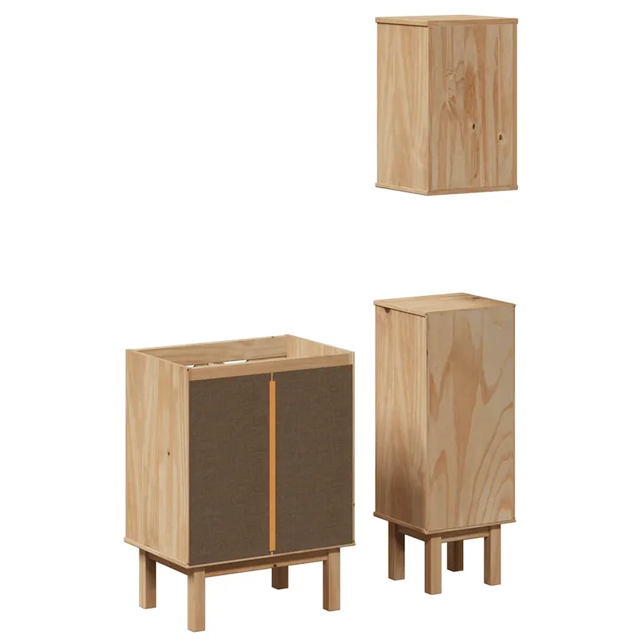 Ensemble de meubles salle de bain 3 pcs OTTA bois de pin massif - 6