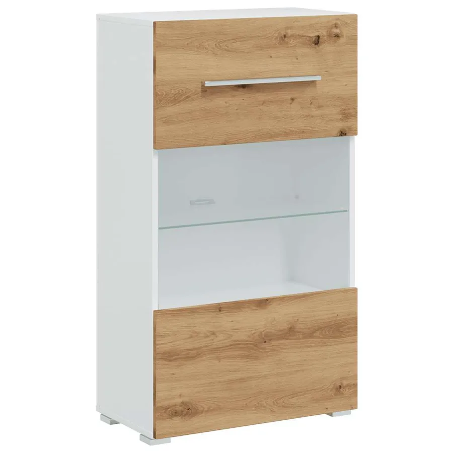 Meubles TV et lumière LED 5 pcs chêne artisanal bois ingénierie - 7