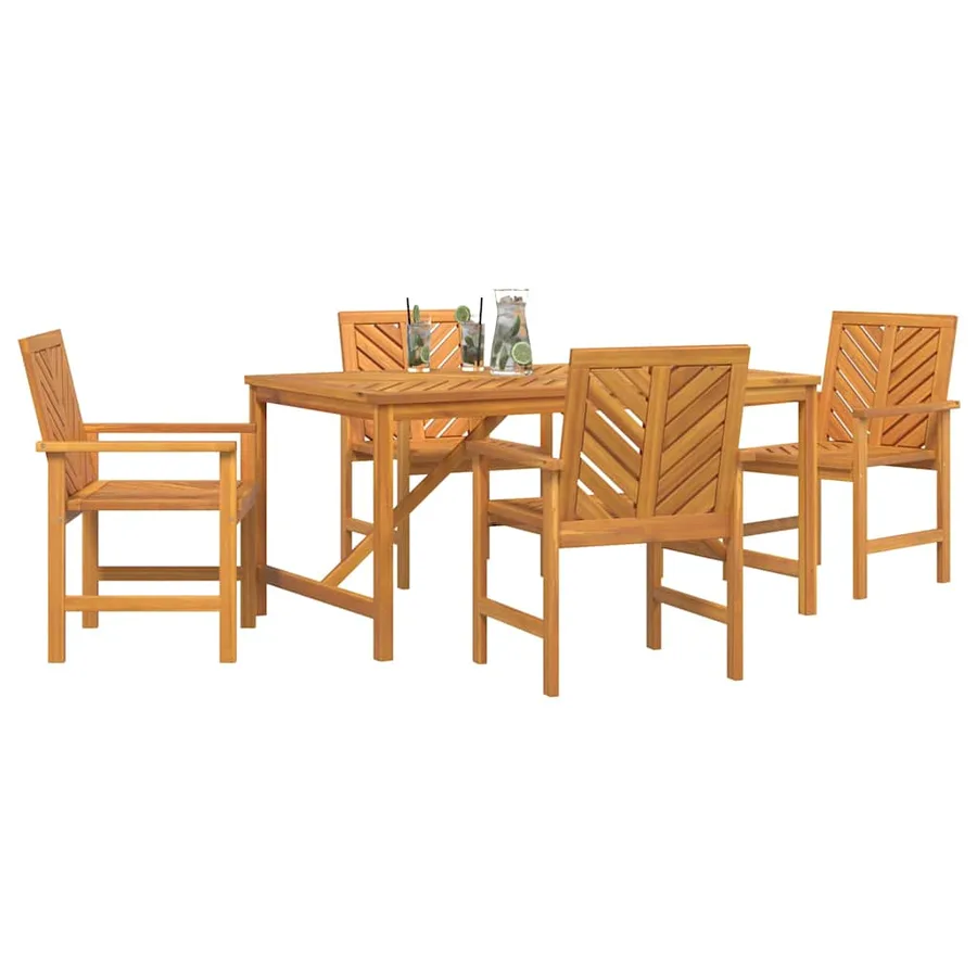 5 pc Garden dining set Brown - 3
