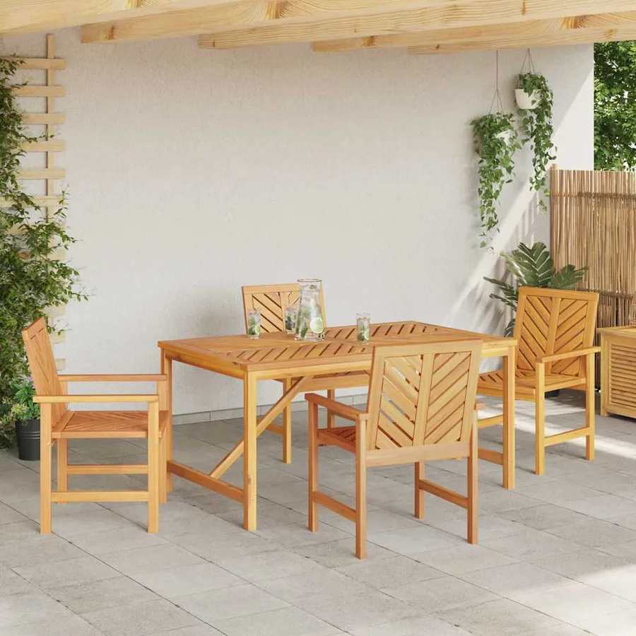 5 pc Garden dining set Brown - 4
