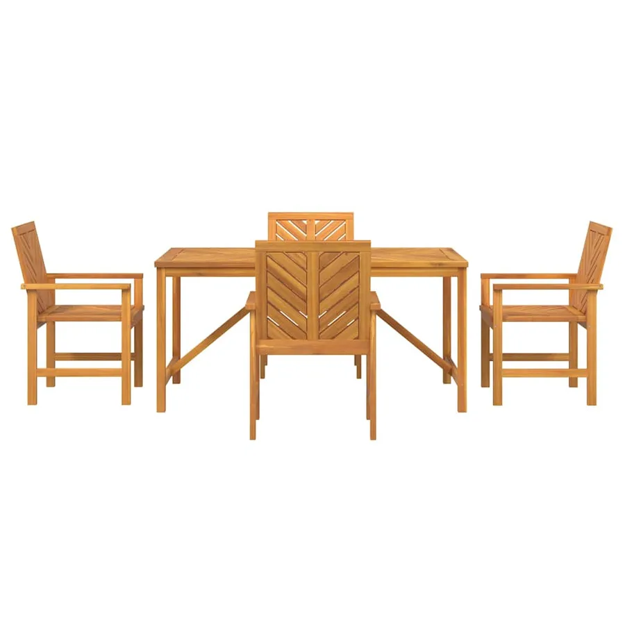 5 pc Garden dining set Brown - 7