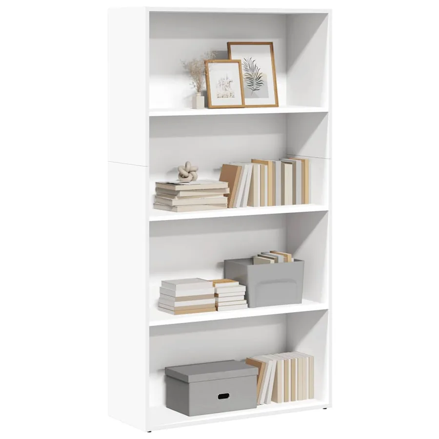 Bibliothèque blanc 80x30x152 cm bois d'ingénierie