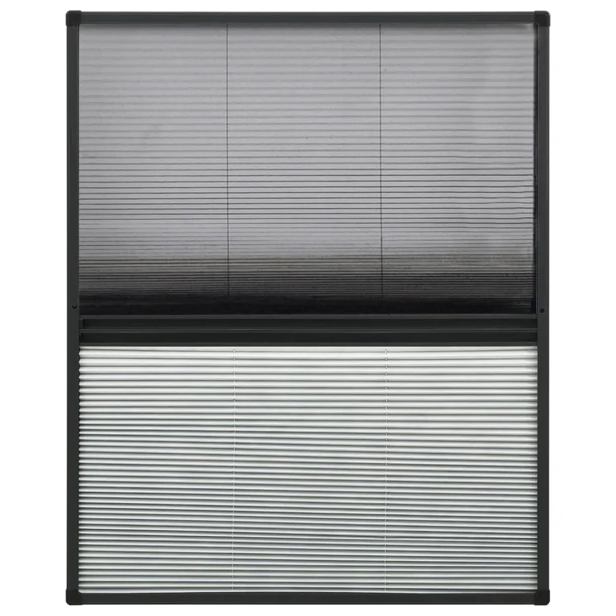 Moustiquaire plissée pour fenêtre Aluminium 80x100 cm et auvent - 3