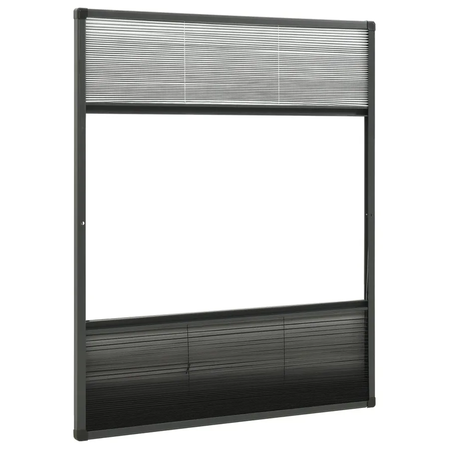 Moustiquaire plissée pour fenêtre Aluminium 80x100 cm et auvent - 4