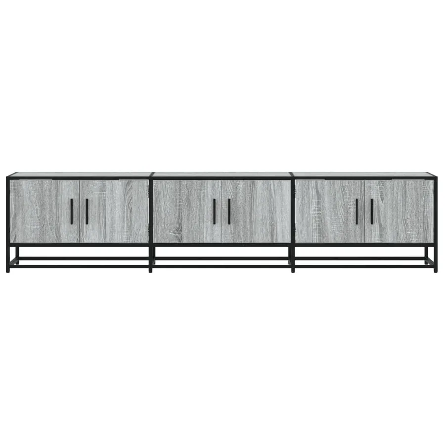 Meuble TV sonoma gris 180x35x41 cm bois d'ingénierie - 4