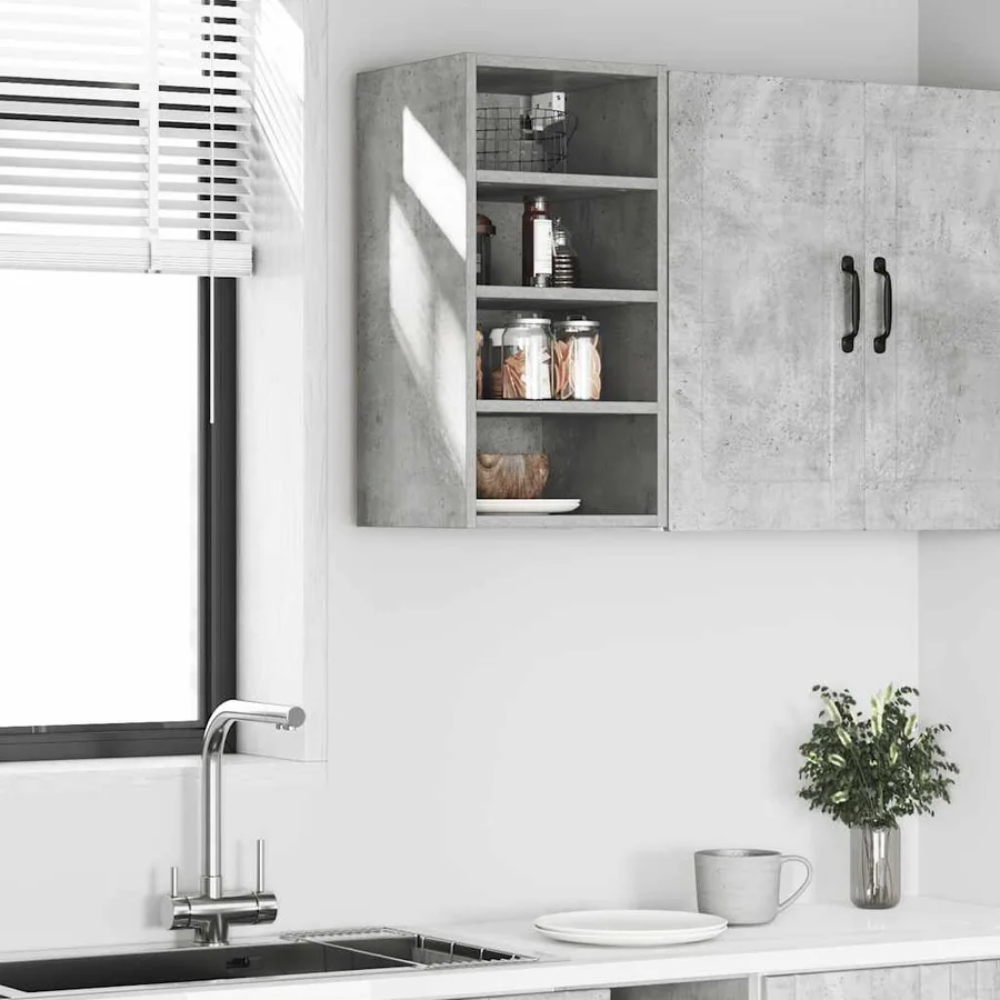 Armoire suspendue "Riga" Gris béton 30 x 29,5 x 60 cm Bois d'ingénierie - 3