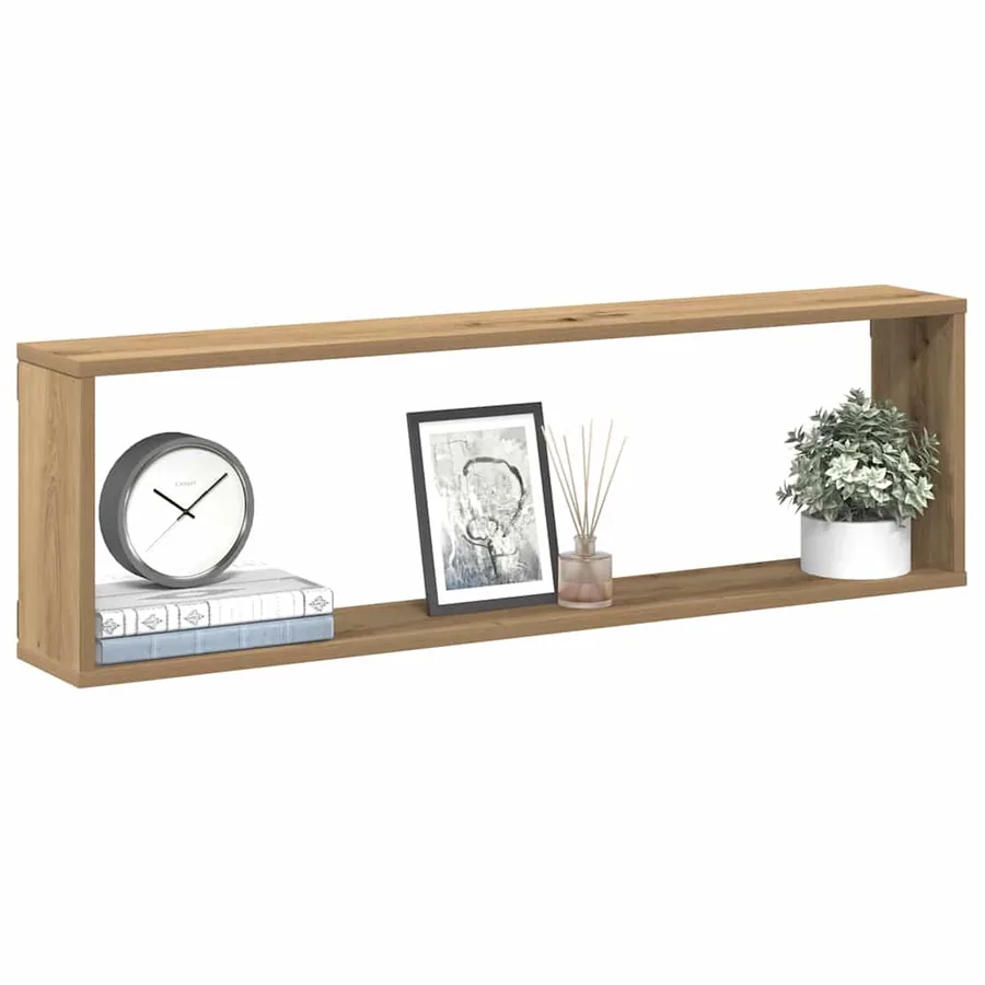 Étagères cube murales 2 pcs chêne artisanal bois ingénierie