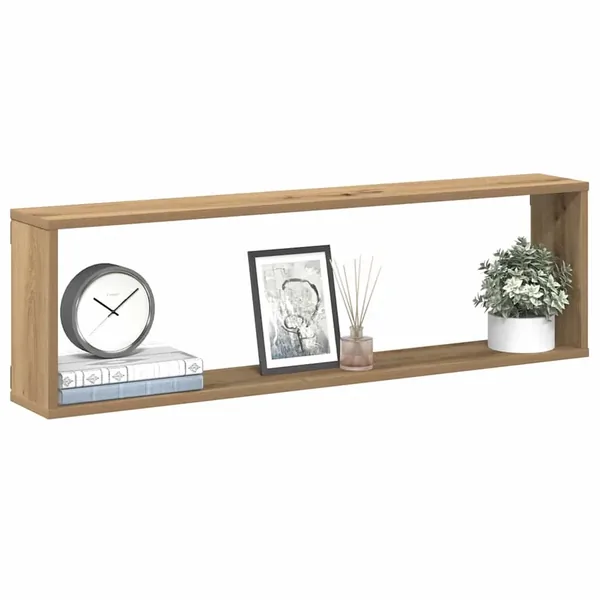 Étagères cube murales 2 pcs chêne artisanal bois ingénierie