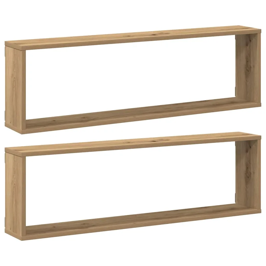 Étagères cube murales 2 pcs chêne artisanal bois ingénierie - 2